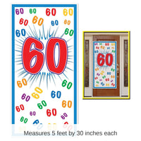 12 Pack Bulk 60th Birthday Party Door Cover