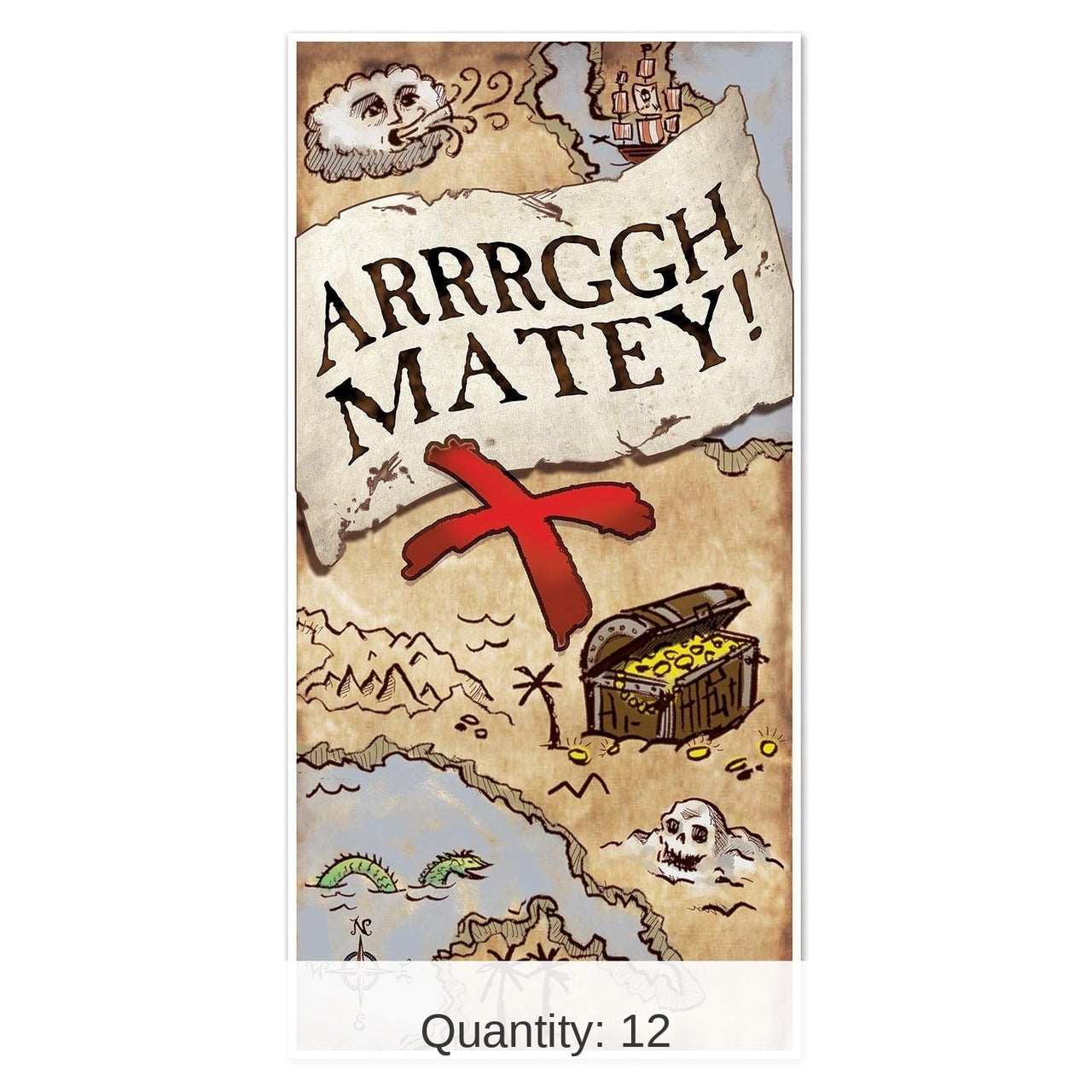 12 Pack Bulk Treasure Map Door Cover