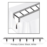 12 Pack Bulk Printed Filmstrip Party Paper Table Runner