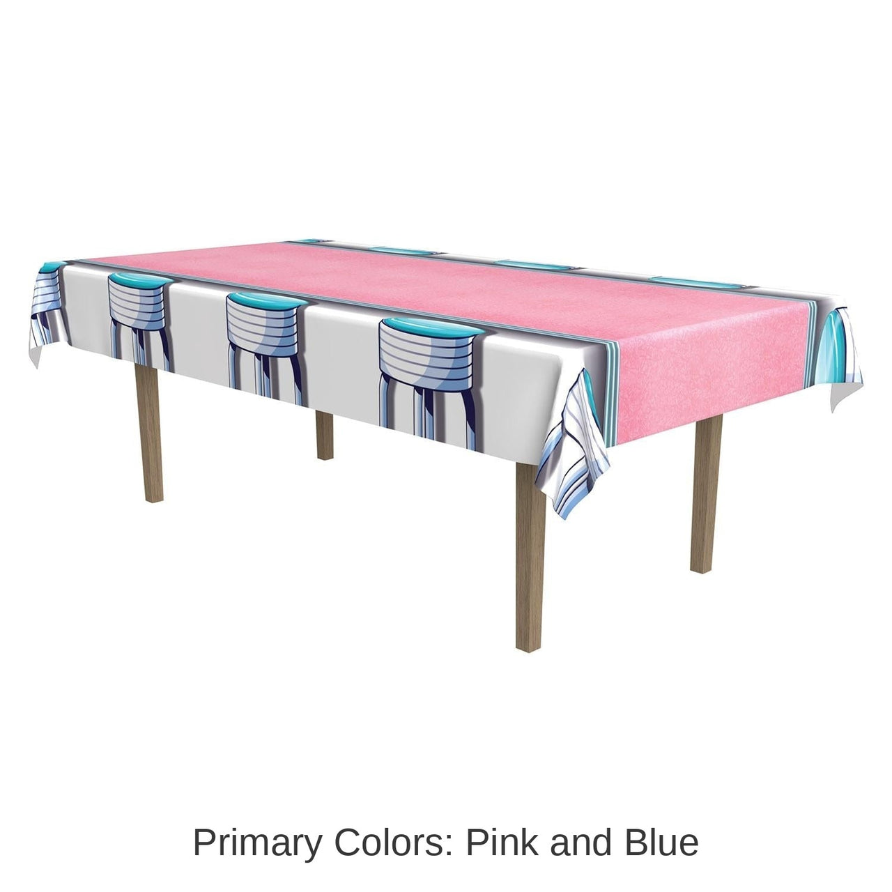 12 Pack Bulk Soda Shop Stools Party Tablecover