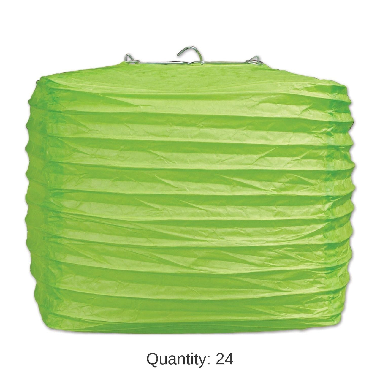 24 Pack Bulk Light Green Party Square Paper Lanterns