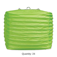24 Pack Bulk Light Green Party Square Paper Lanterns