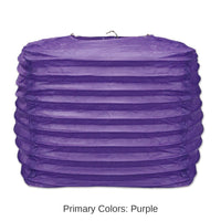 24 Pack Bulk Purple Party Square Paper Lanterns
