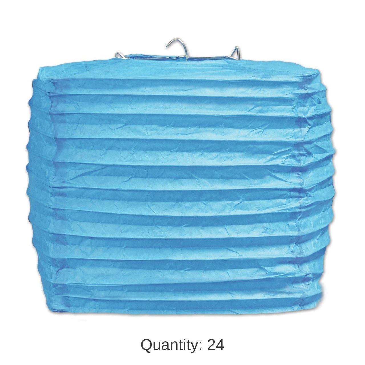 24 Pack Bulk Turquoise Party Square Paper Lanterns