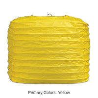 24 Pack Bulk Yellow Party Square Paper Lanterns