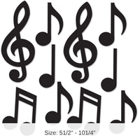 240 Piece Bulk Mini Musical Notes Party Silhouettes