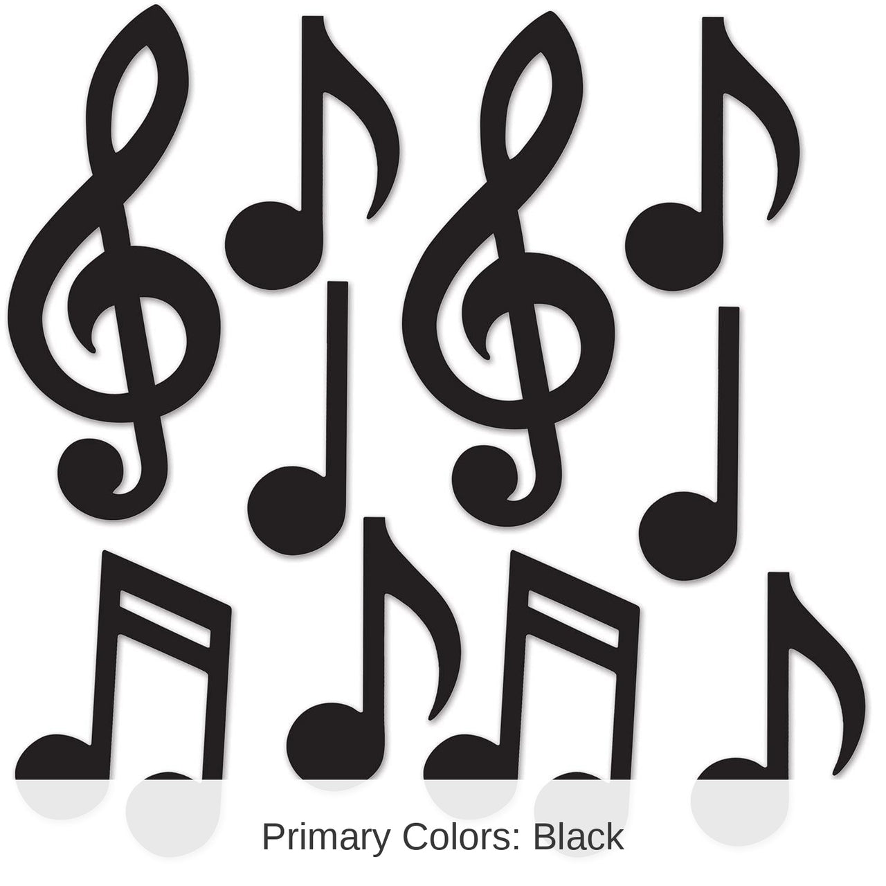 240 Piece Bulk Mini Musical Notes Party Silhouettes