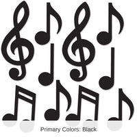 240 Piece Bulk Mini Musical Notes Party Silhouettes