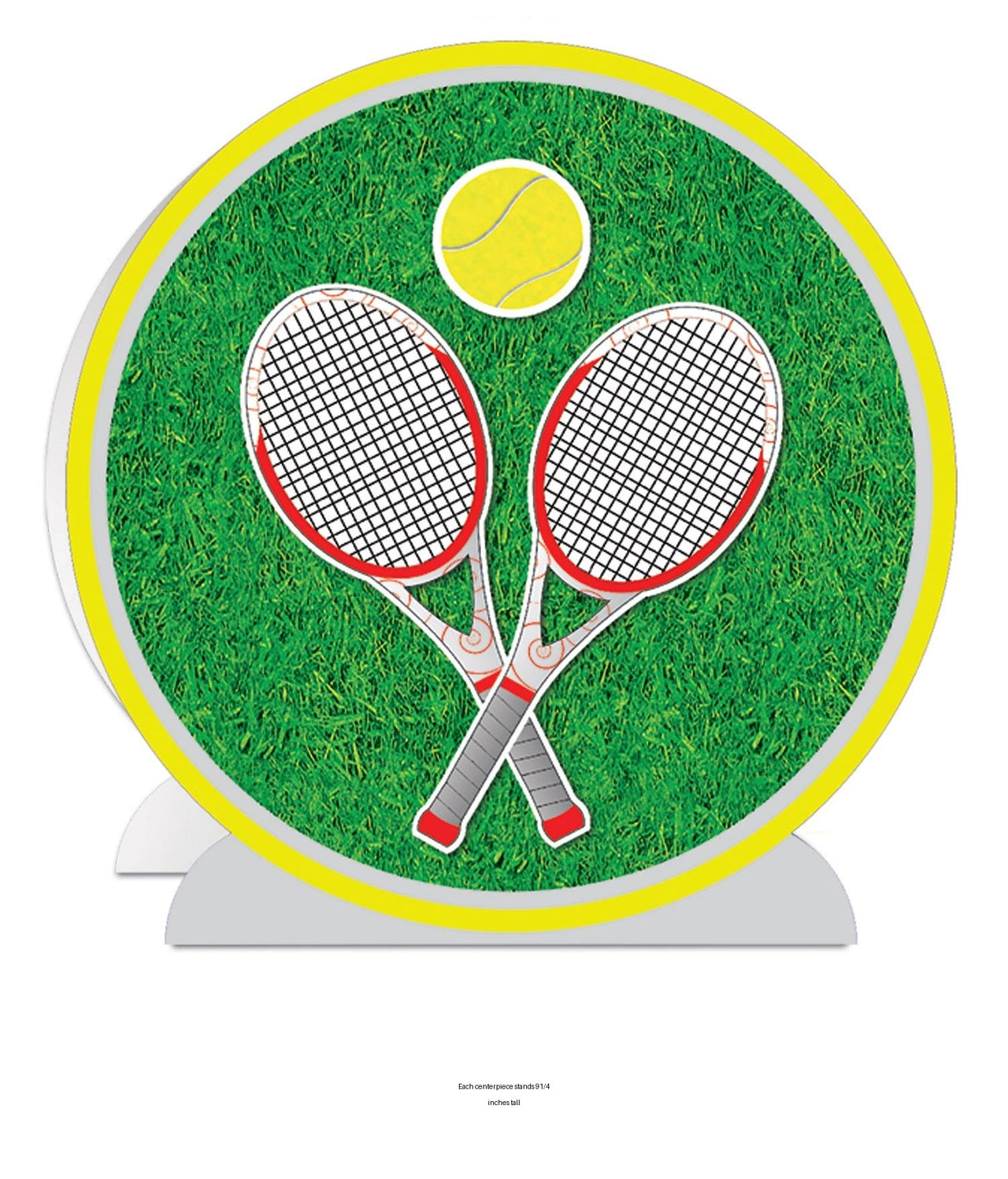 12 Pack Bulk 3-D Tennis Party Centerpiece