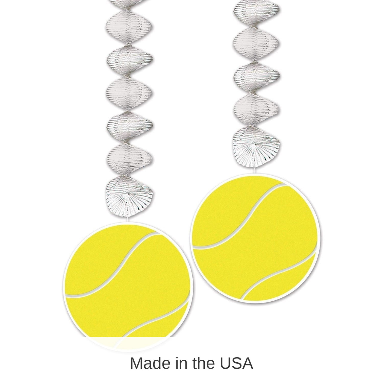 24 Pack Bulk Tennis Ball Party Danglers