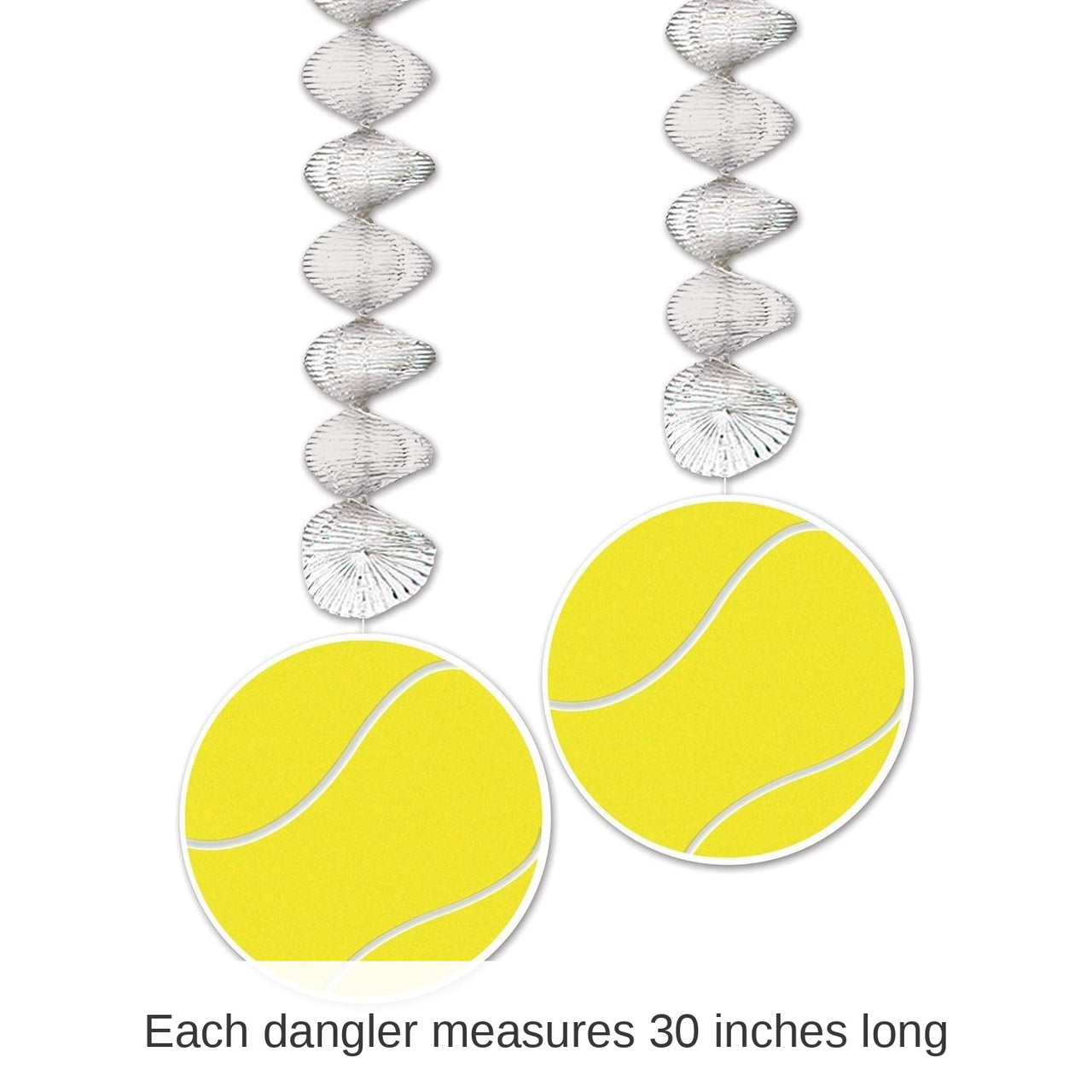 24 Pack Bulk Tennis Ball Party Danglers