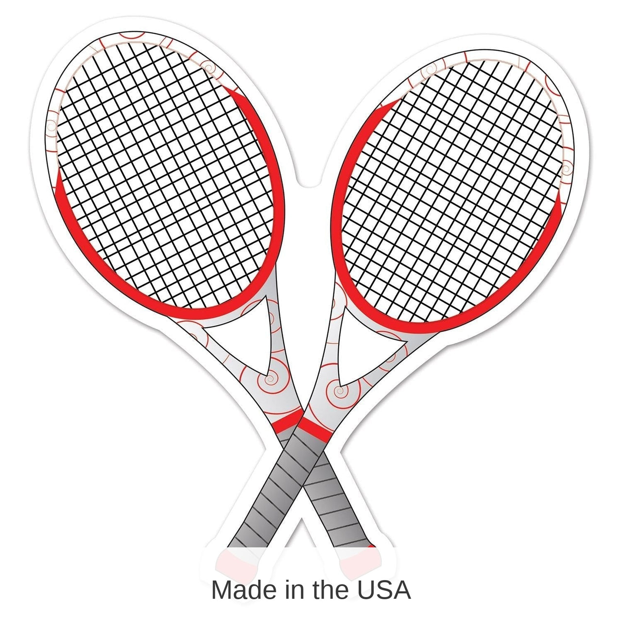 12 Pack Bulk Tennis Racquets Party Cutout
