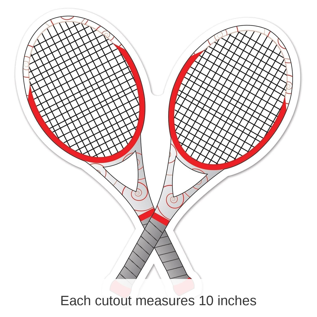 12 Pack Bulk Tennis Racquets Party Cutout