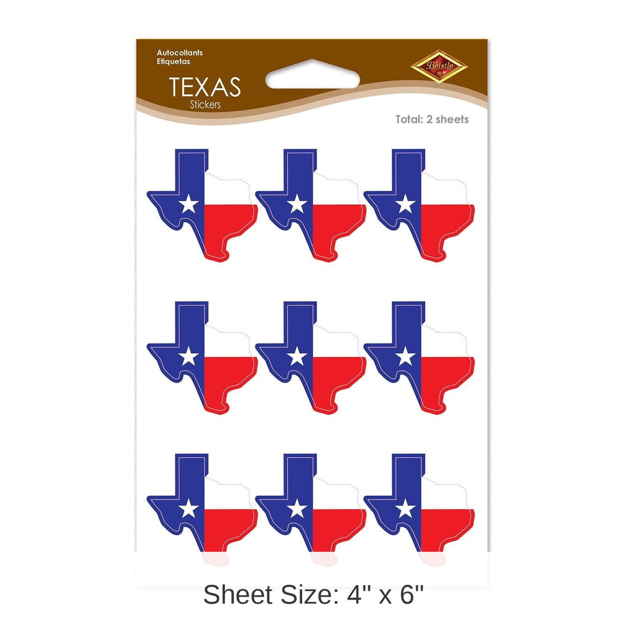 24 Pack Bulk Texas Party Stickers