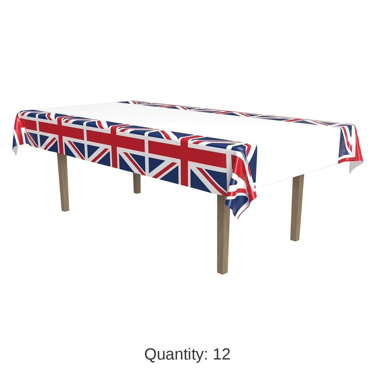 12 Pack Bulk Union Jack Party Tablecover