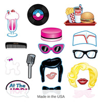 204 Piece Bulk 50's Party Photo Fun Signs