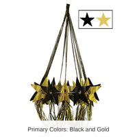 6 Pack Bulk Star Party Chandelier - black/gold