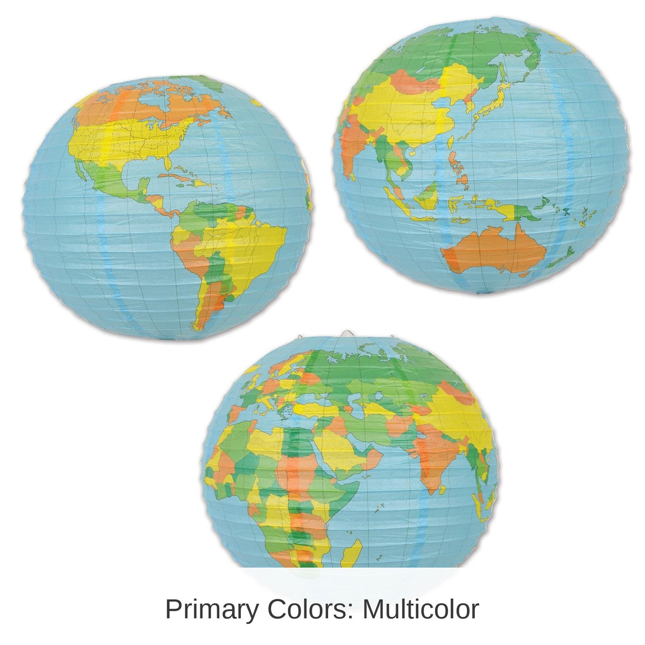 12 Pack Bulk Globe Party Paper Lantern