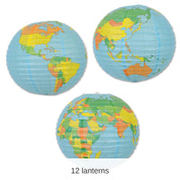 12 Pack Bulk Globe Party Paper Lantern