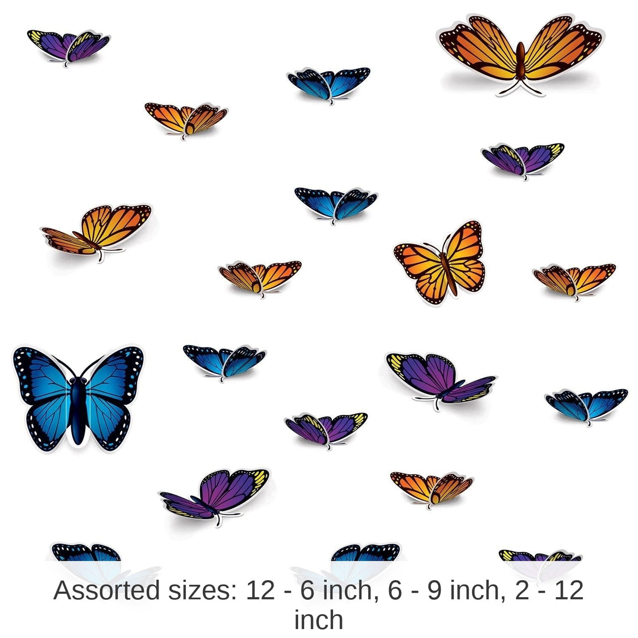 240 Pack Bulk Butterfly Party Cutouts