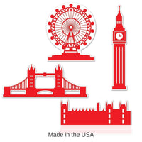 48 Piece Bulk London Party Silhouettes