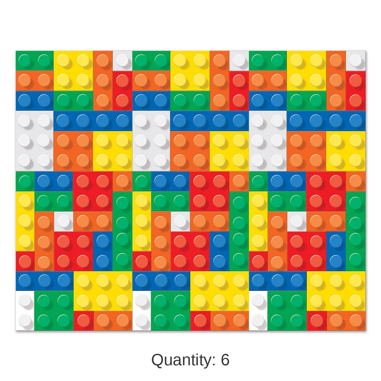6 Pack Bulk Building Blocks Party Backdrop