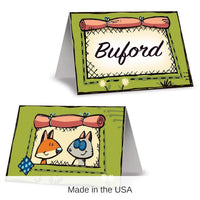 96 Pack Bulk Woodland Friends Party Place Cards