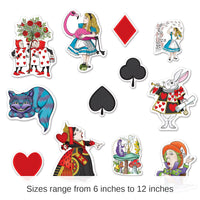 144 Pack Bulk Alice In Wonderland Party Cutouts