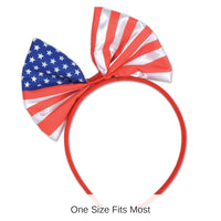12 Pack Bulk Patriotic Bow Headband