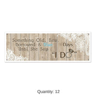 12 Pack Bulk Rustic Wedding Sign Banner