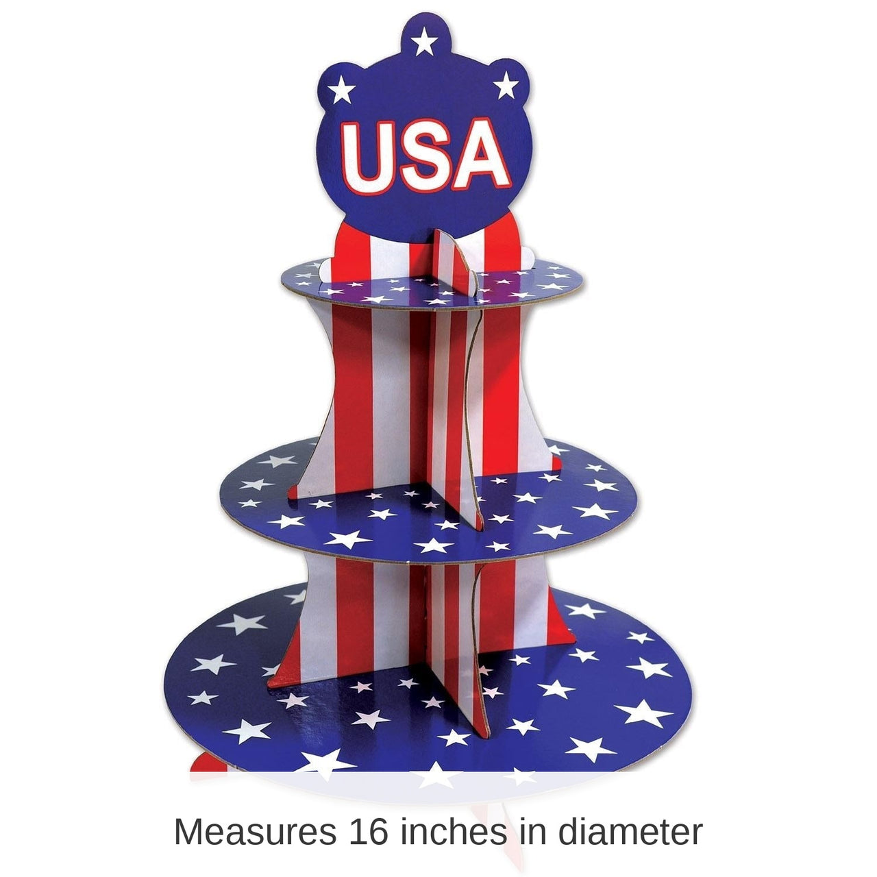 12 Pack Bulk Patriotic Party Cupcake Stand