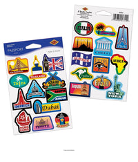 24 Pack Bulk Passport Party Stickers