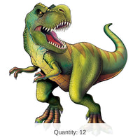 12 Pack Bulk Jointed Tyrannosaurus Party Decoration