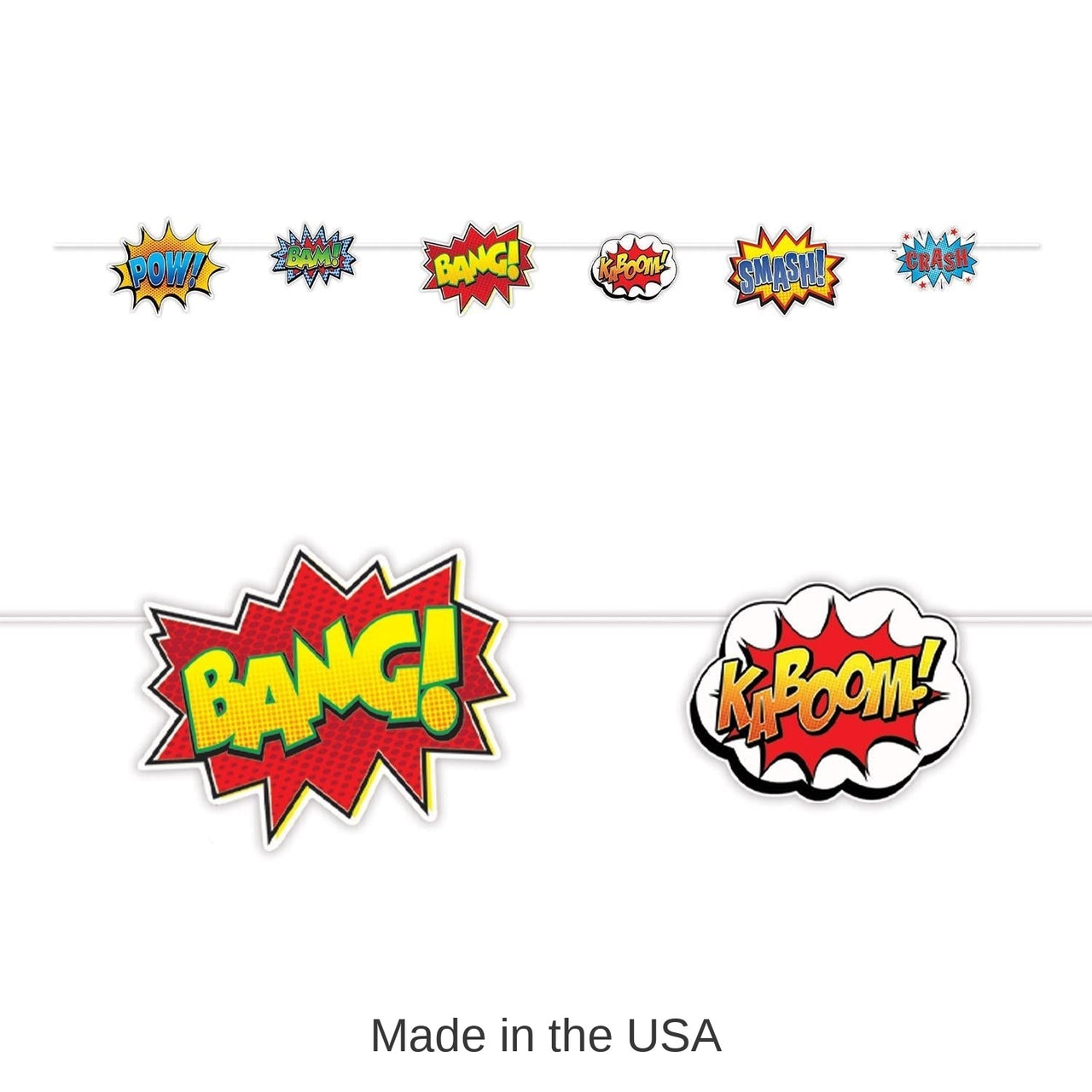 12 Pack Bulk Hero Action Signs Party Streamer