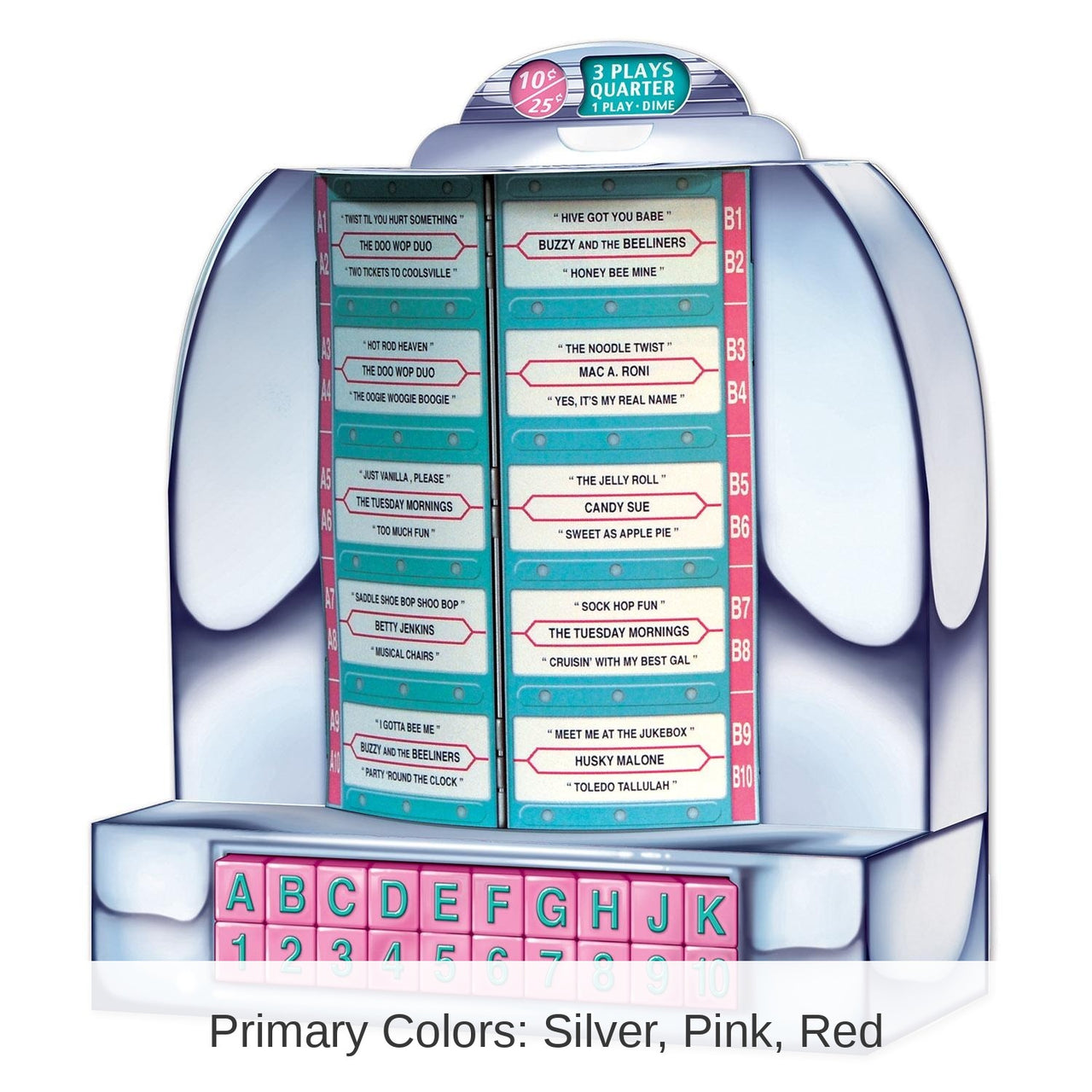 6 Pack Bulk Tabletop Jukebox Party Decoration