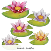 60 Piece Bulk Water Lily Party Paper Flowers