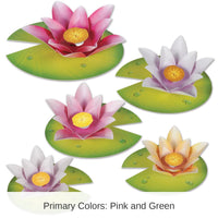 60 Piece Bulk Water Lily Party Paper Flowers