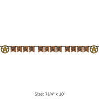 12 Pack Bulk Wild Wild West Party Streamer