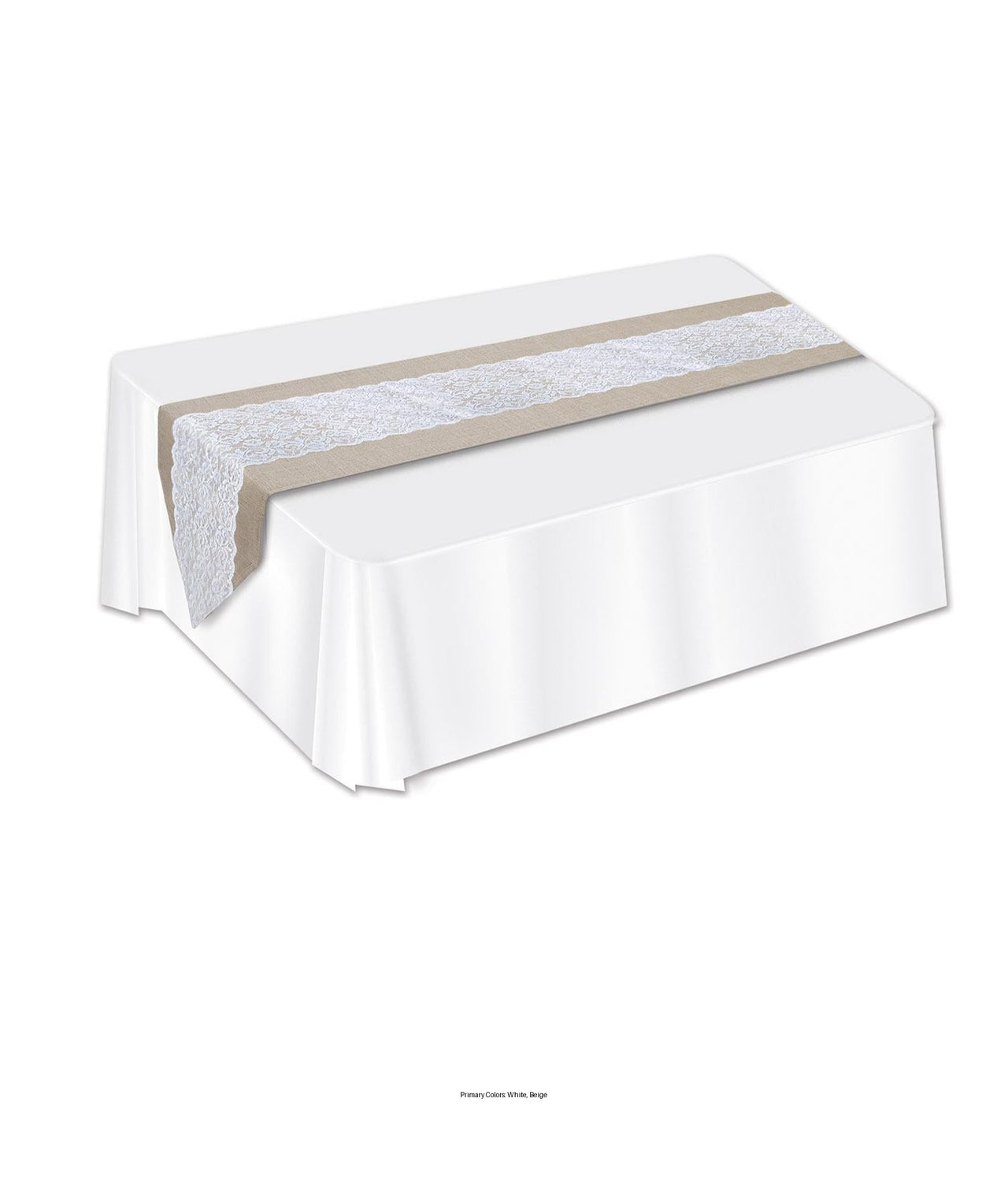 12 Pack Bulk Lace/Burlap Table Runner