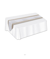 12 Pack Bulk Lace/Burlap Table Runner