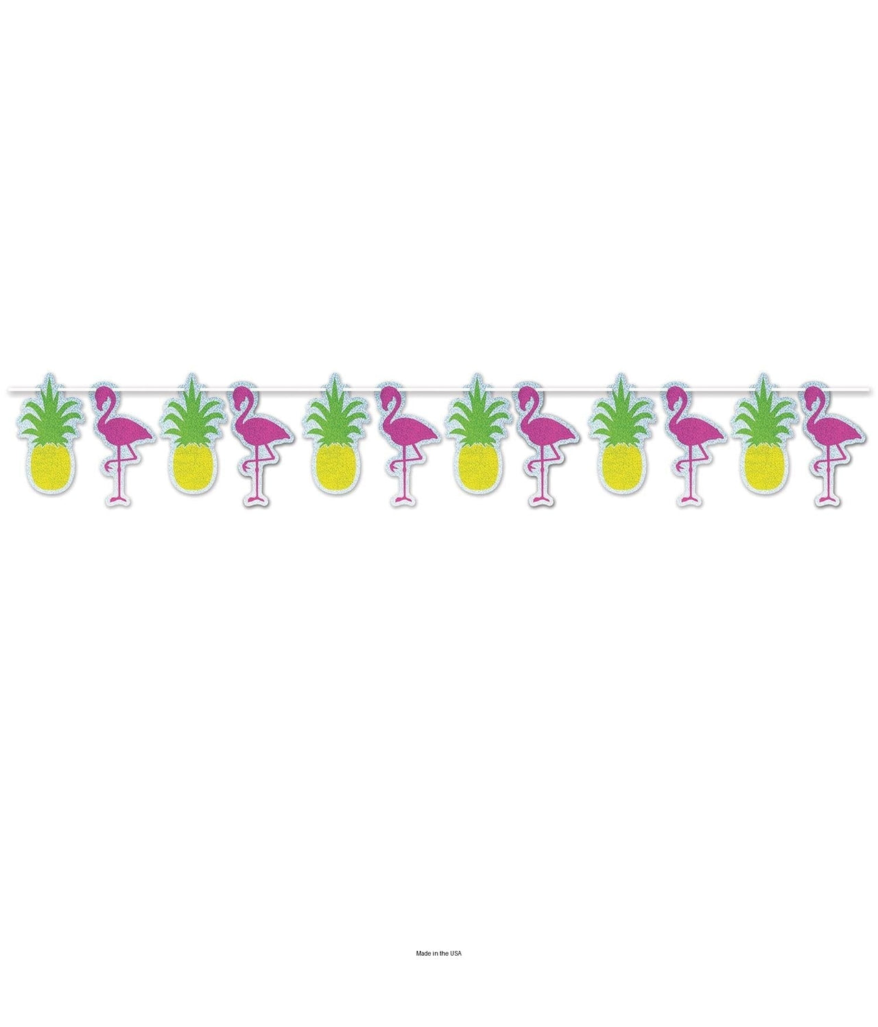 12 Pack Bulk Luau Party Flamingo/Pineapple Streamer
