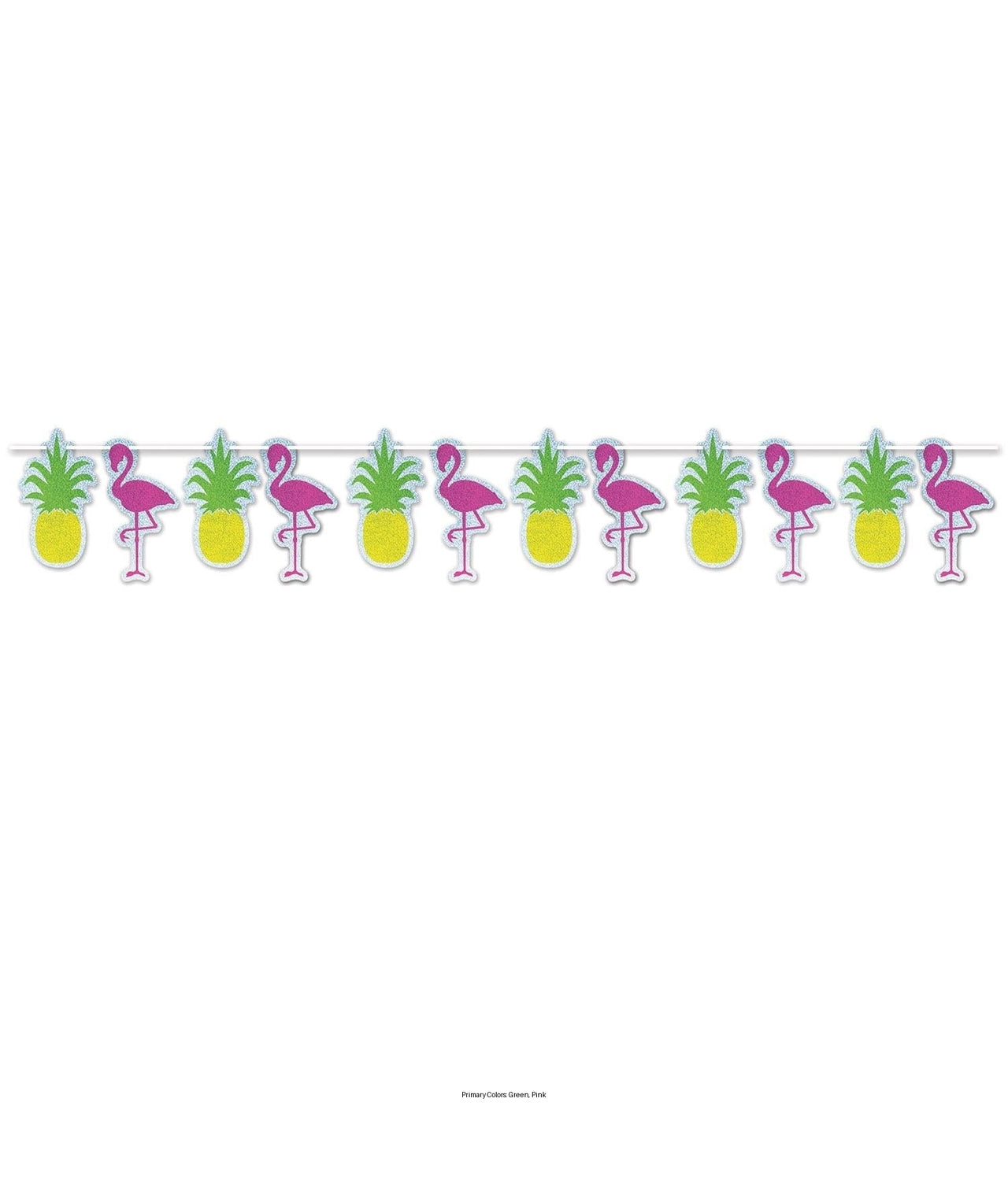 12 Pack Bulk Luau Party Flamingo/Pineapple Streamer