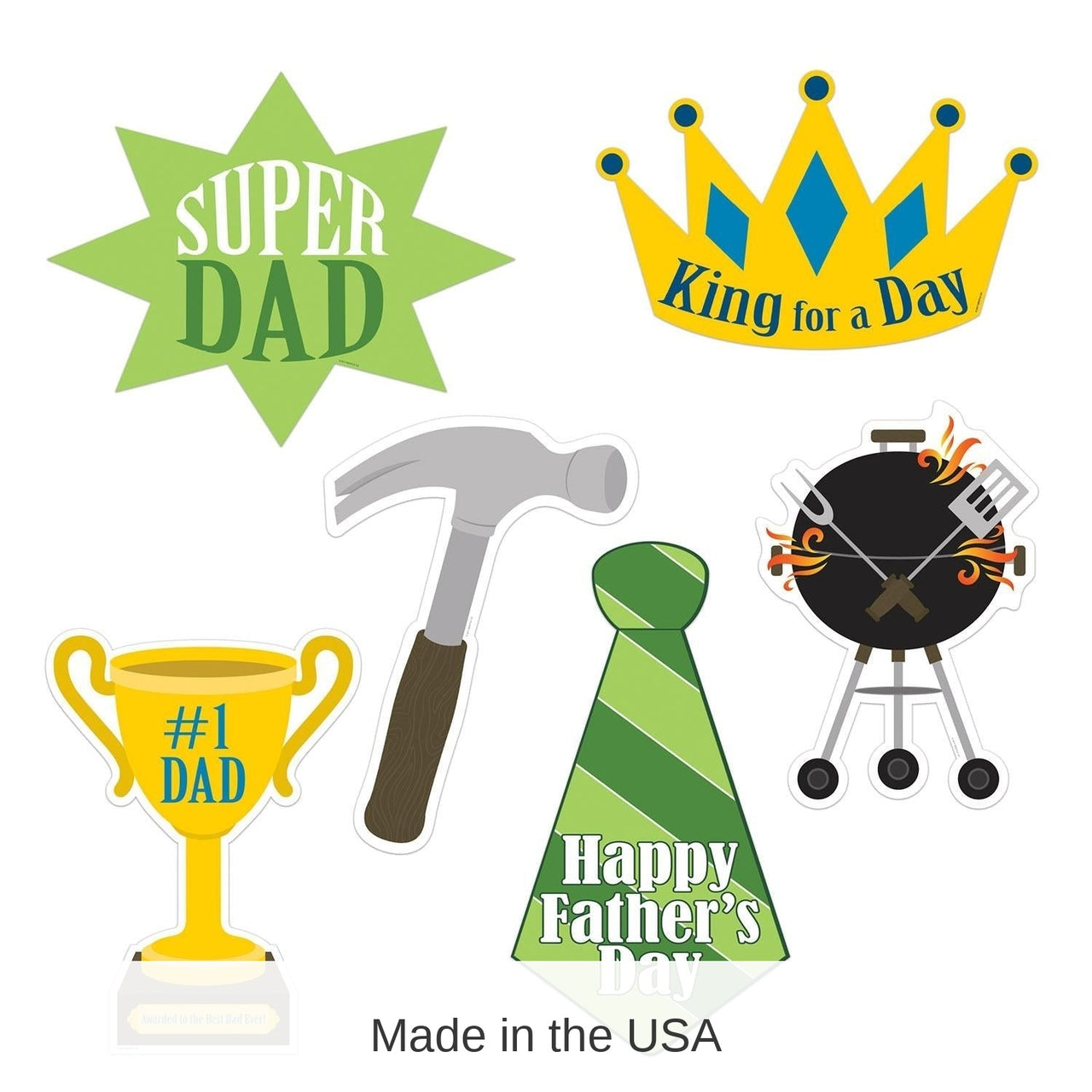 72 Pack Bulk Father's Day Cutouts