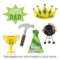 72 Pack Bulk Father's Day Cutouts