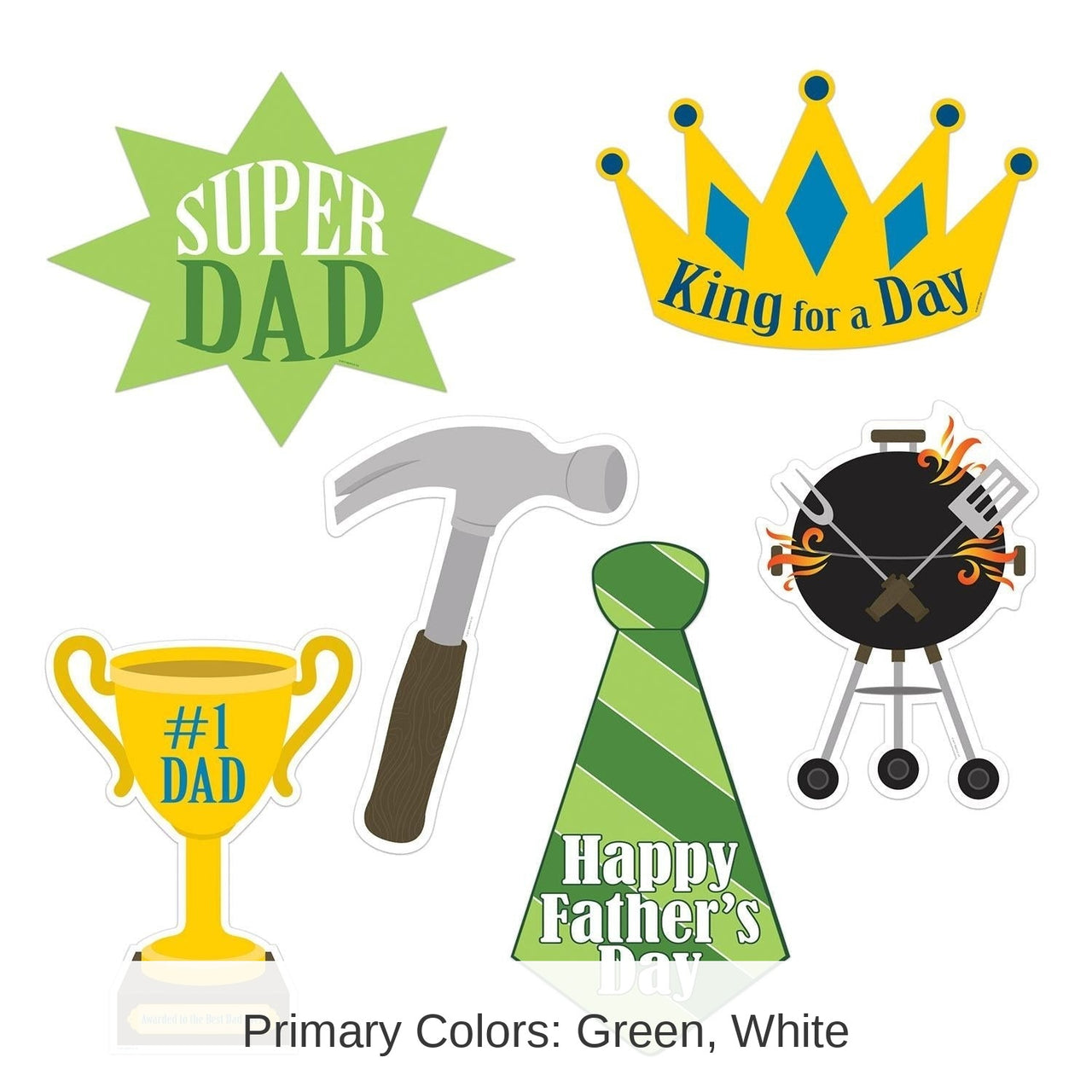 72 Pack Bulk Father's Day Cutouts