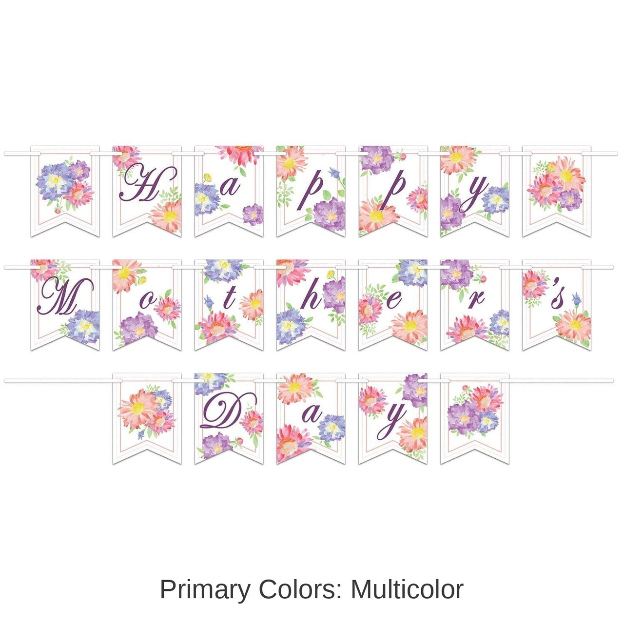 12 Pack Bulk Happy Mother's Day Streamer