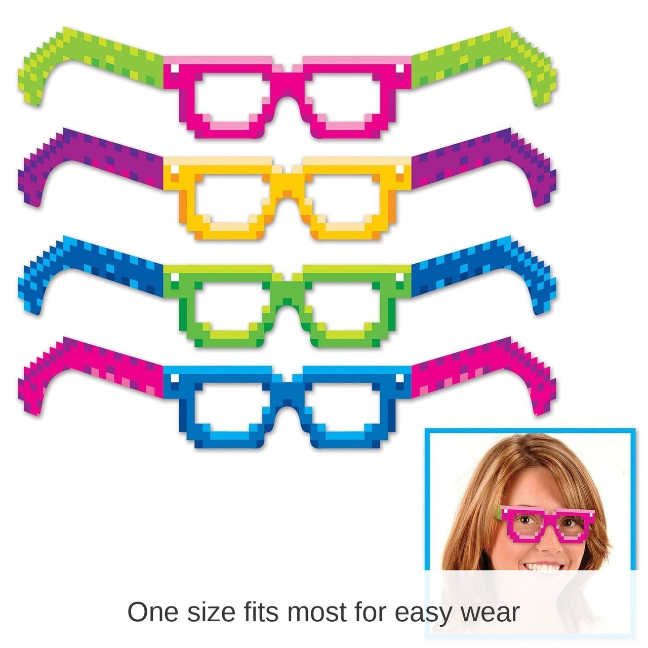 48 Pair Bulk 8-Bit Eyeglasses