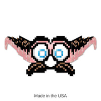 24 Pair Bulk 8-Bit Moustache/Eyes Eyeglasses