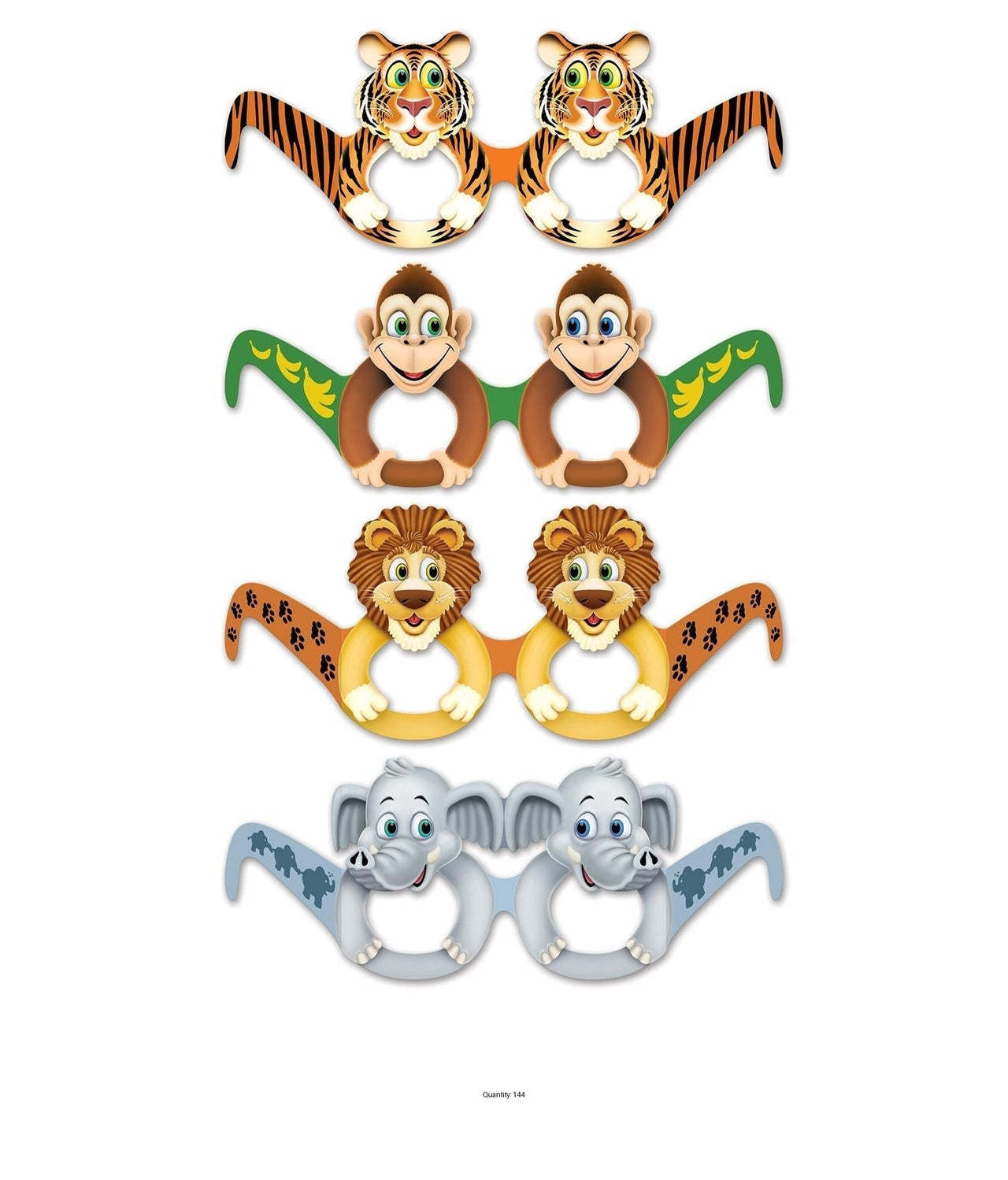 144 Pair Bulk Jungle Animal Eyeglasses