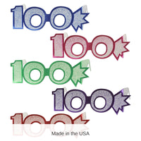 25 Pack Bulk 100th Birthday Party Glittered Foil Eyeglasses